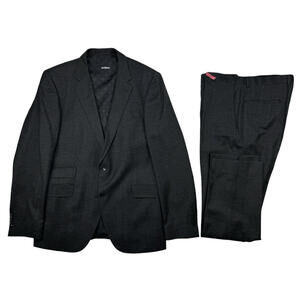 Strellson Slim Fit Wool Cotton 2 Piece Suit Grey Size EU 52 R | 42 R | 36 W